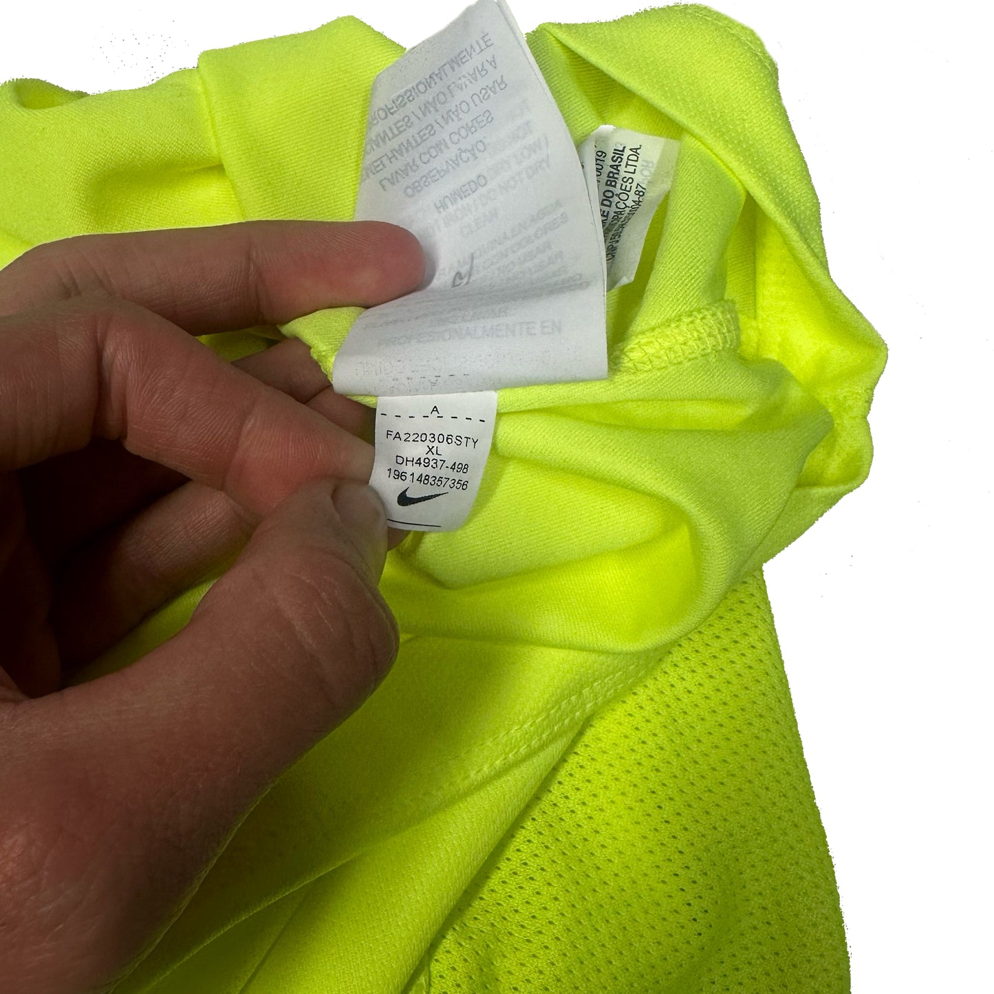 Nike Brazil 2020/21 Training Shirt In Neon Green ( XL )