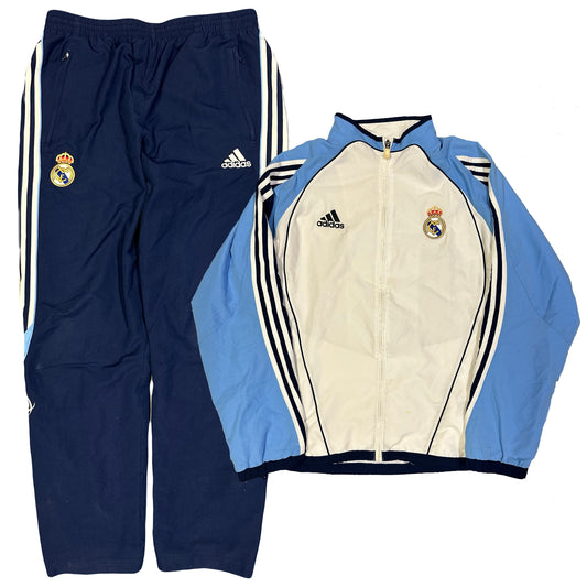 Adidas Real Madrid 2005/06 Tracksuit In Blue, White & Navy ( L ) - 1036 Emporium
