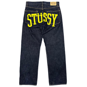 Stüssy Spellout Jeans With Yellow Print ( W32 )