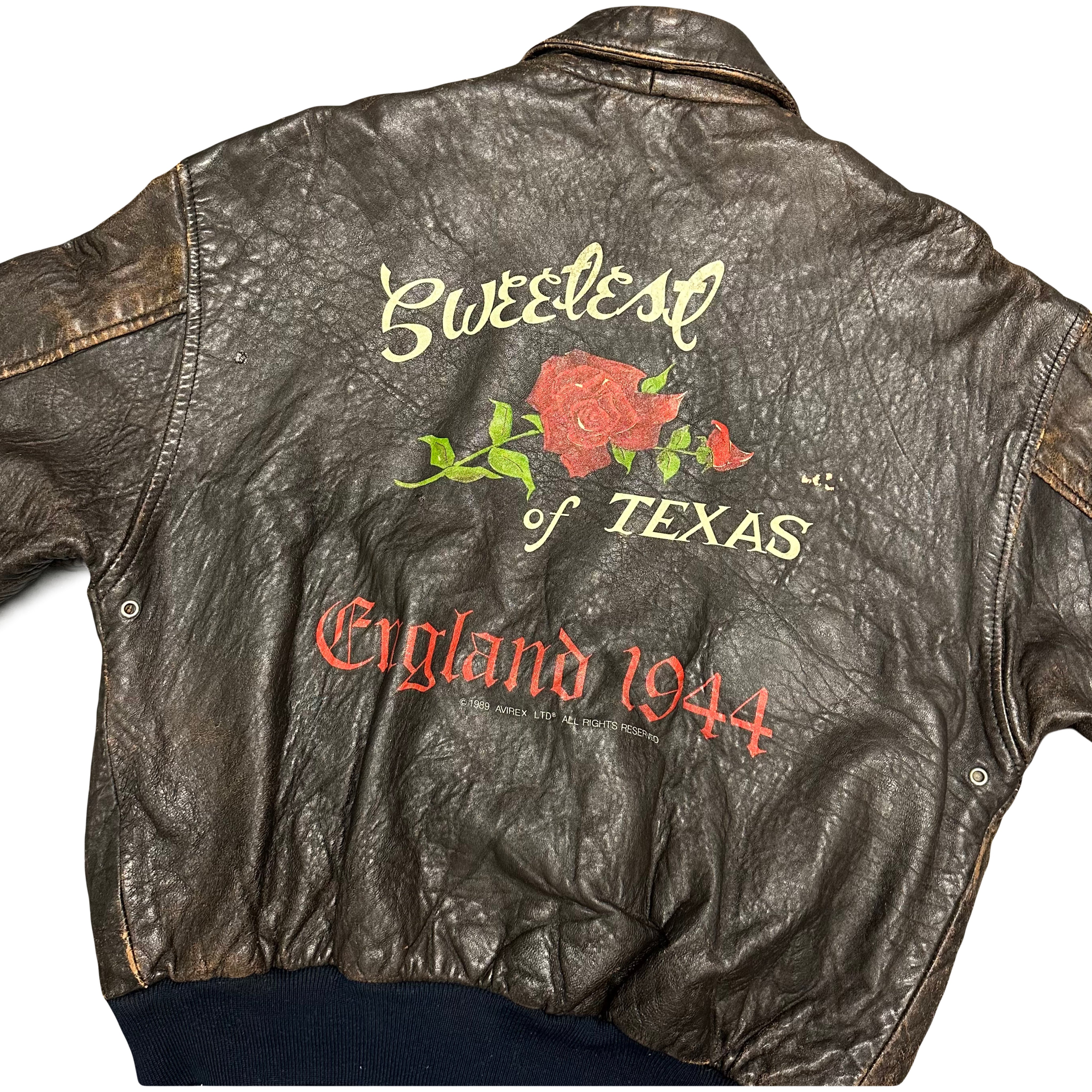 Avirex A-2 Sweetest Of Texas Leather Jacket In Brown ( M )