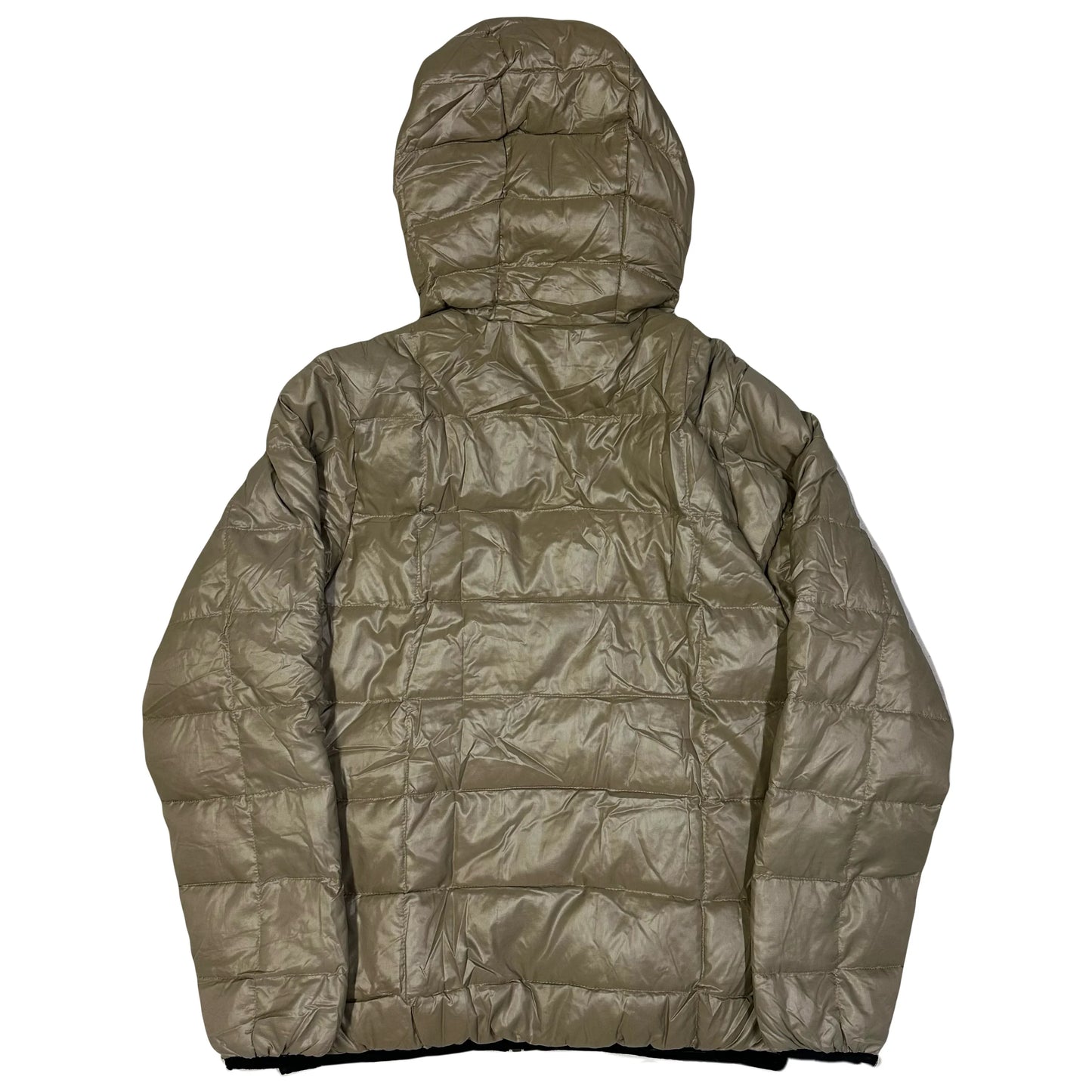 Camp 7 Square Stitch Puffer Jacket In Light Khaki Green (S)