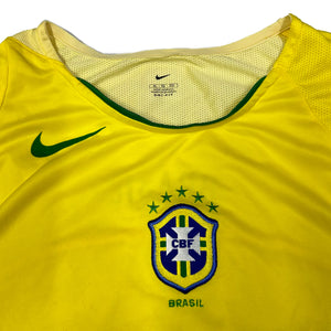 Nike Brazil 2002/04 Training Shirt In Yellow ( XL )