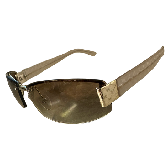 Gucci Monogram Sunglasses In Brown & Gold - 1036 Emporium