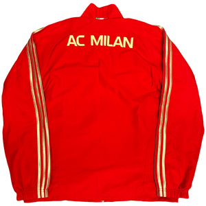 Adidas AC Milan 2010/11 Tracksuit In Red, Black & Gold ( M )