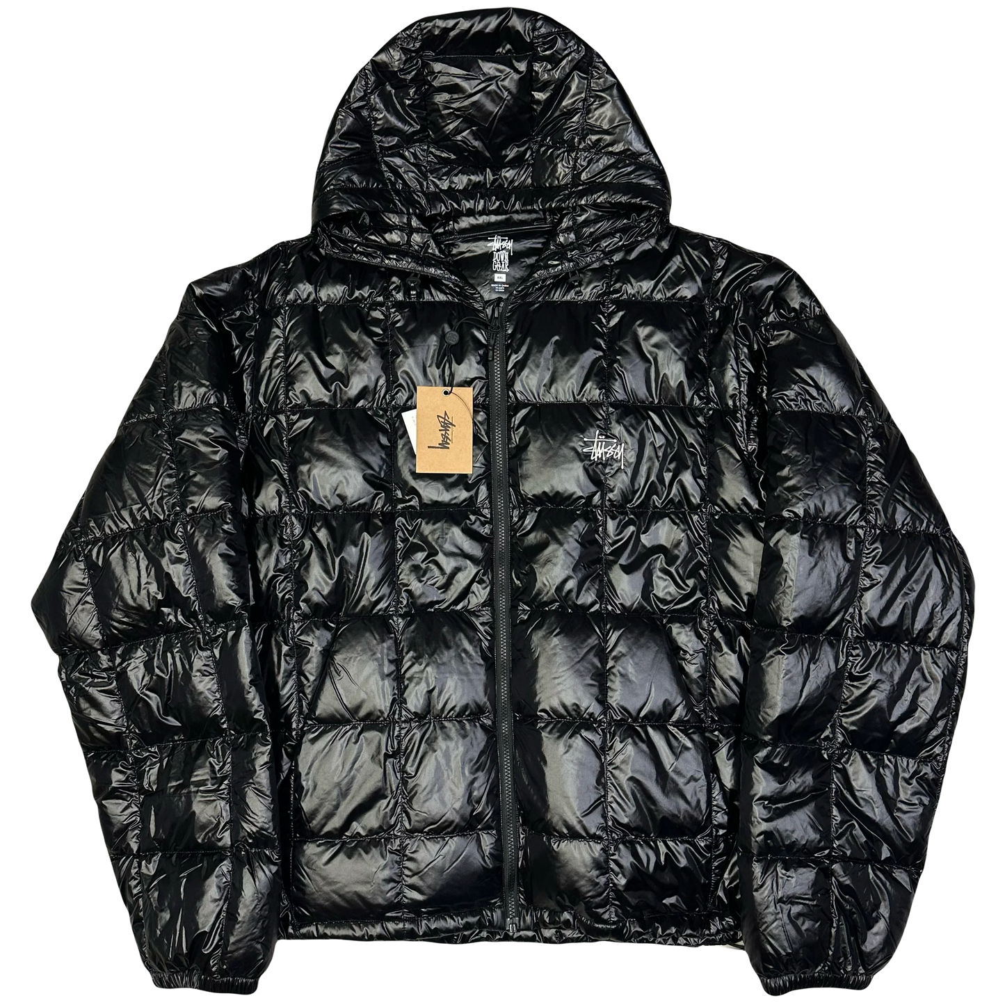 Stüssy Midweight Hooded Down Puffer Jacket In Black ( XXL )