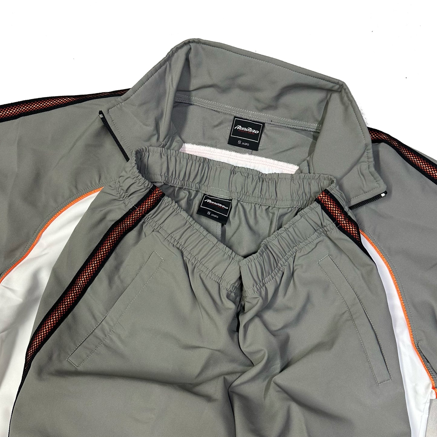 Mizuno Run Bird Tracksuit In Grey & White ( S ) - 1036 Emporium