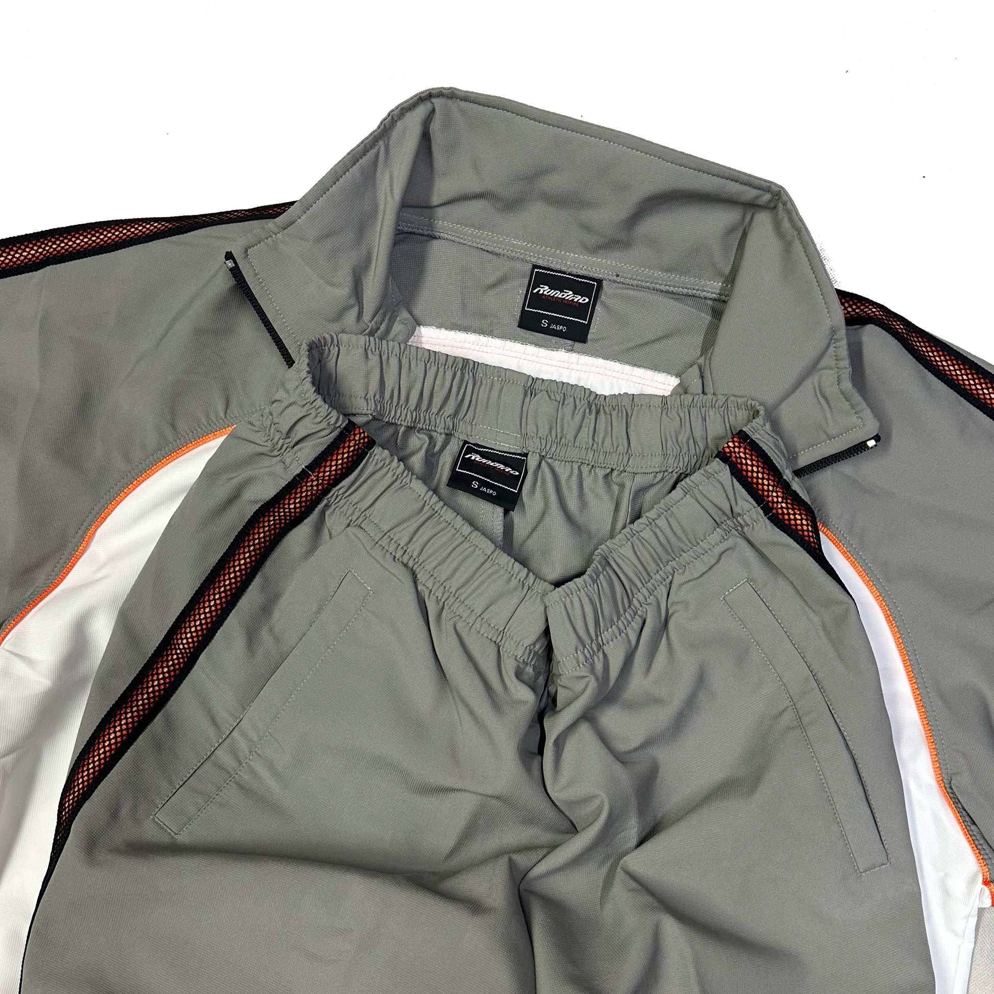Mizuno Run Bird Tracksuit In Grey & White ( S ) - 1036 Emporium