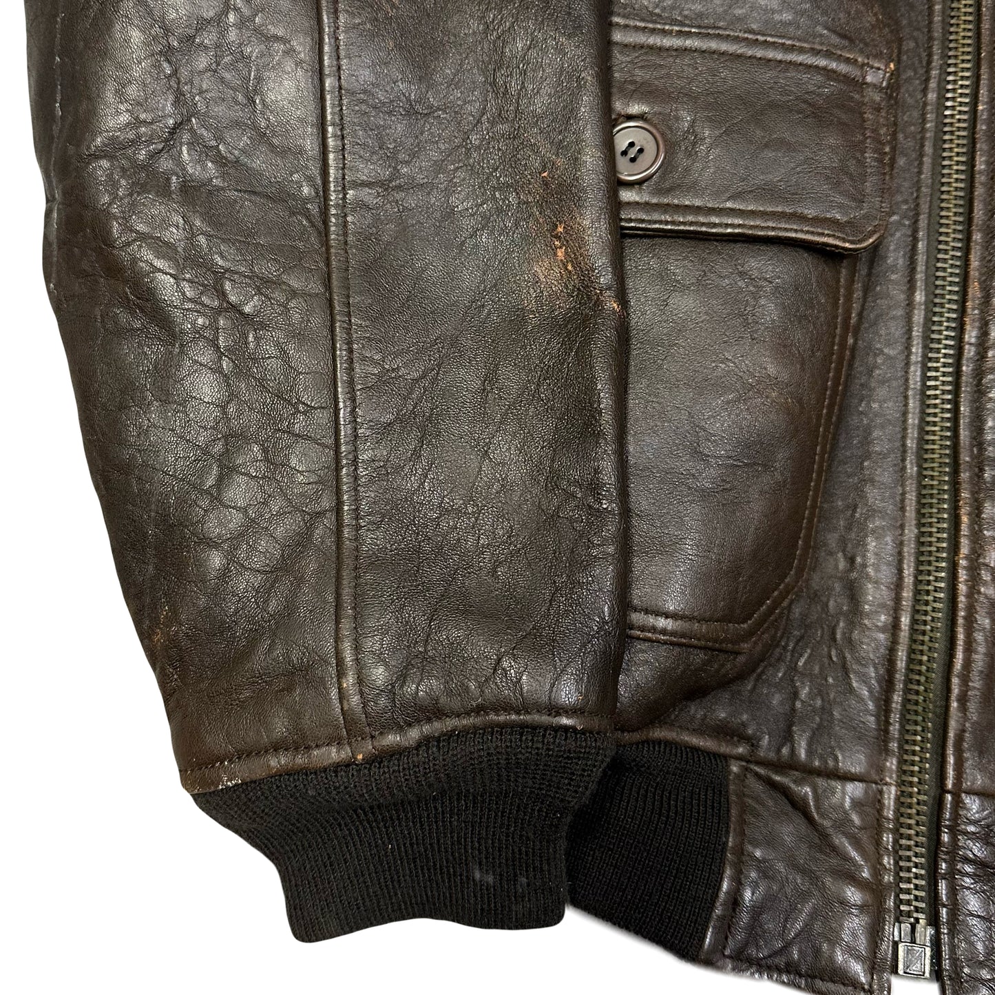 Avirex G-1 Leather Jacket In Brown ( M )