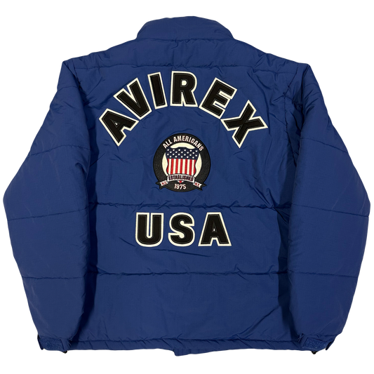 Avirex Icon Puffer Jacket In Blue ( L )