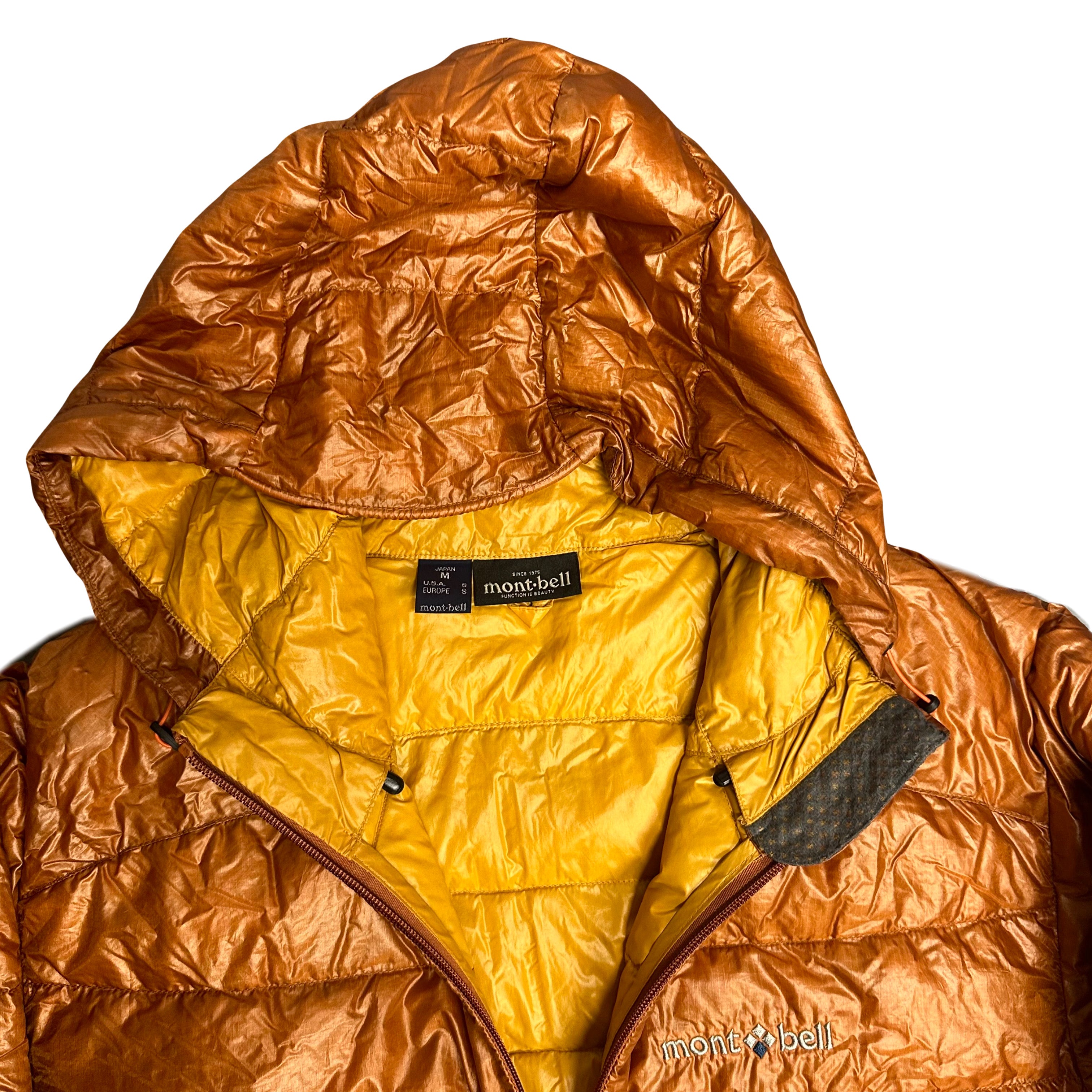 Montbell Down Puffer Jacket In Burnt Orange ( M )