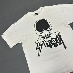 Stüssy Skull Spellout T-Shirt ( M )