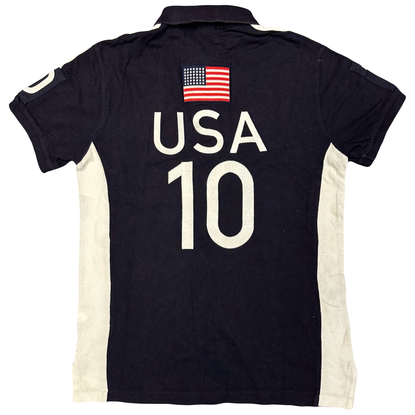 Ralph Lauren USA Polo In Navy & White ( S )