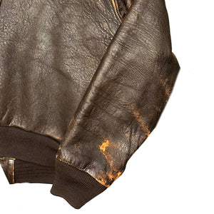 Avirex A-2 Leather Jacket In Brown ( M )