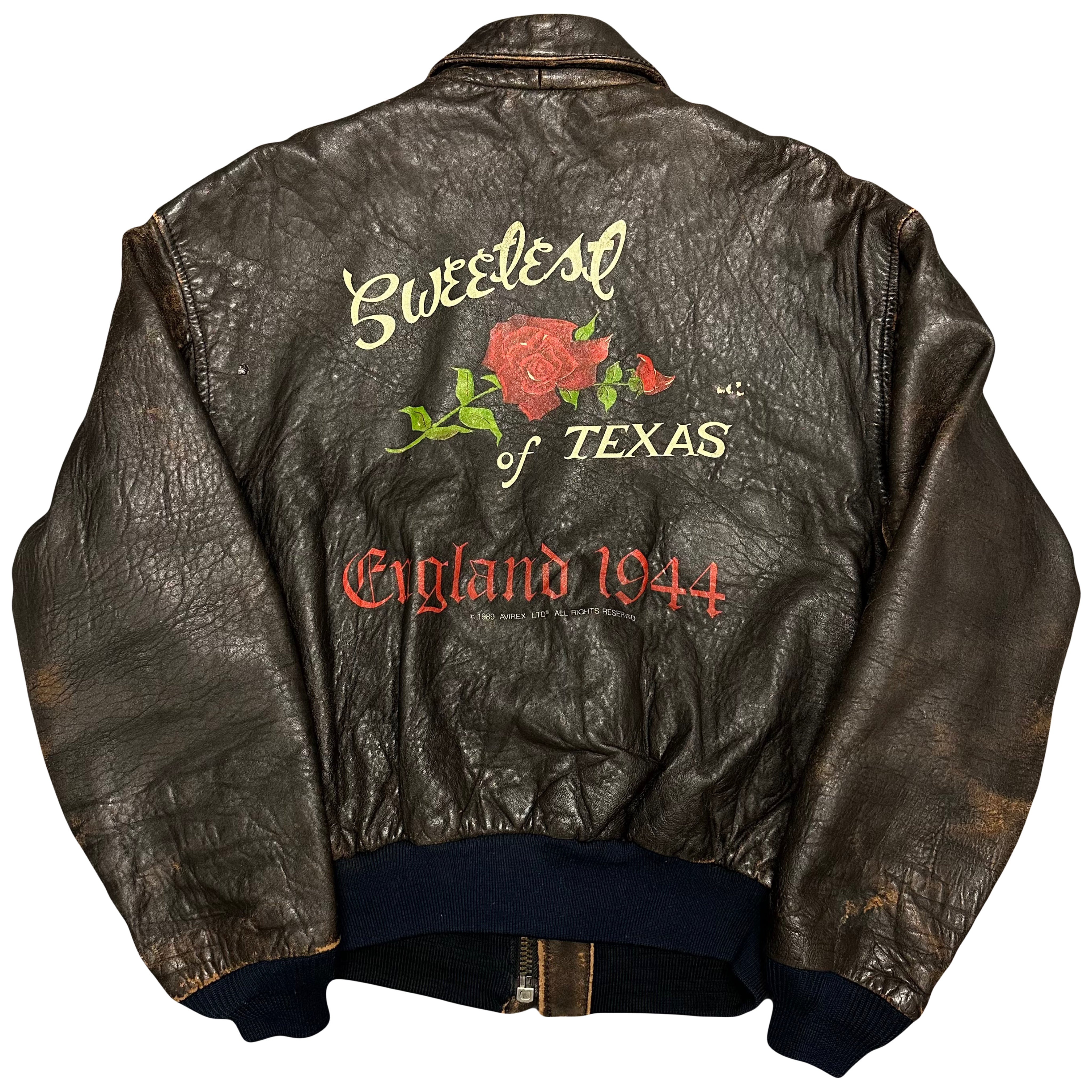 Avirex A-2 Sweetest Of Texas Leather Jacket In Brown ( M )