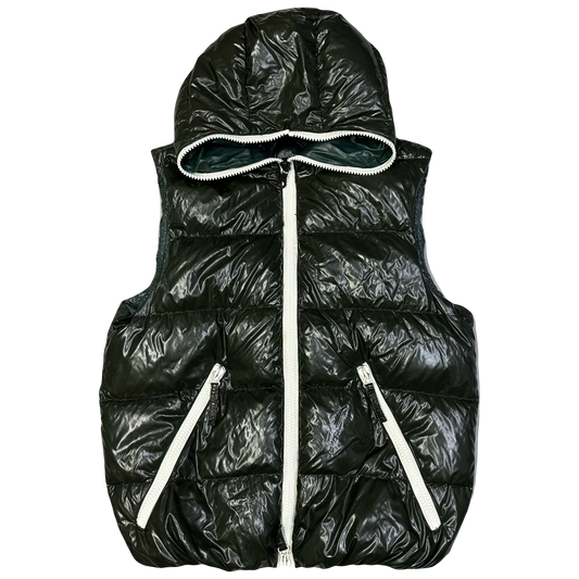 Duvetica Hooded Puffer Gilet In Dark Green (M)