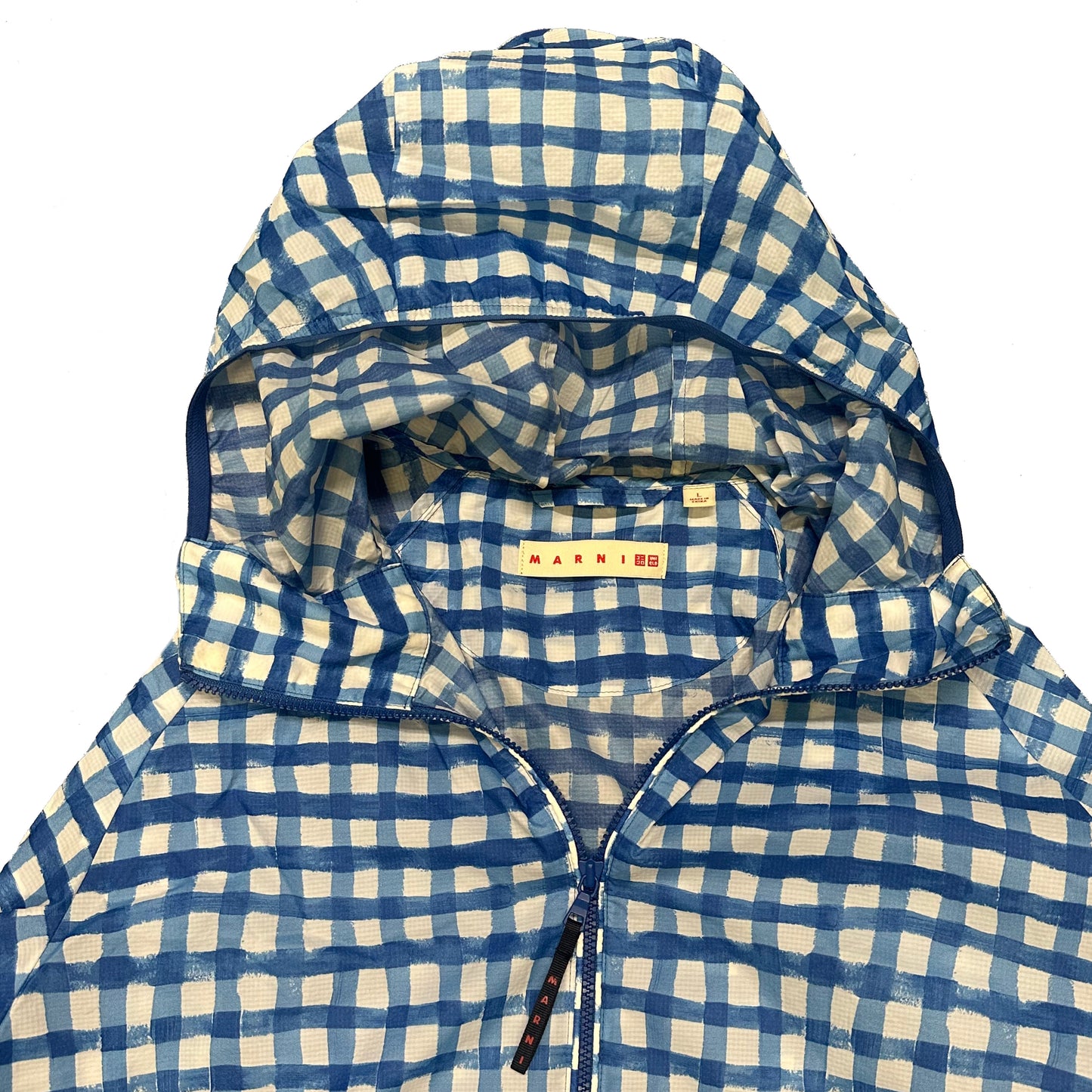 Uniqlo X Marni Check Jacket In Blue ( L ) - 1036 Emporium