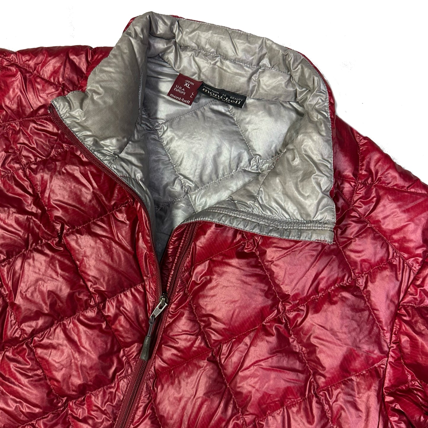 Montbell Diamond Stitch Puffer Jacket In Red ( XL ) - 1036 Emporium