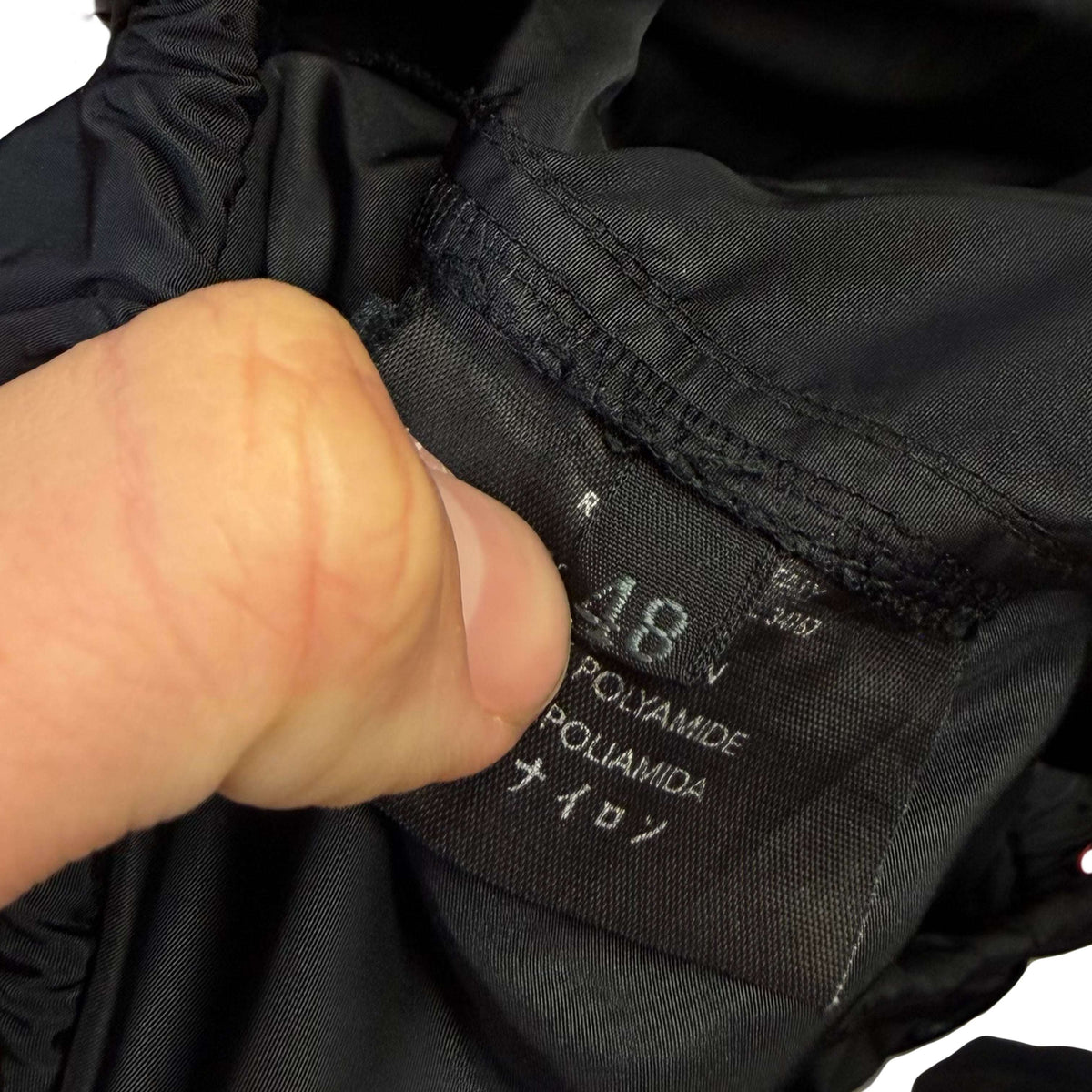 Prada Sort Nylon Trousers In Black (W32)