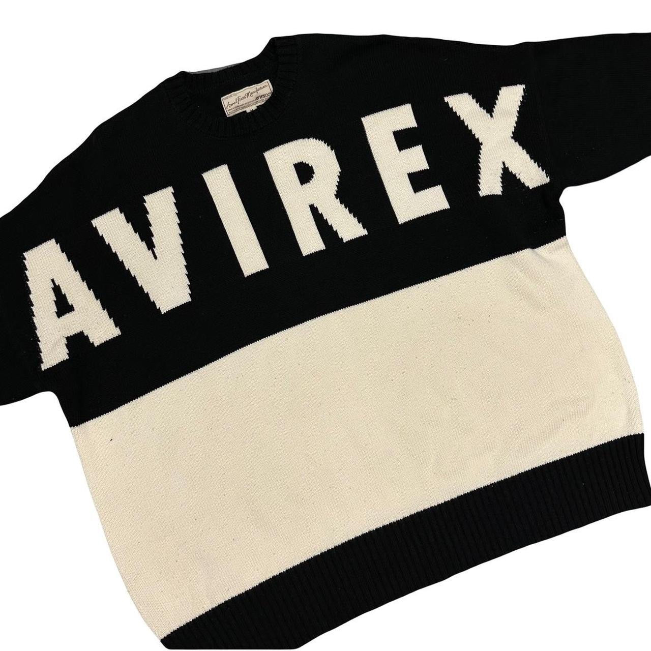 Avirex Spellout Knitted Sweatshirt In Black ( L )