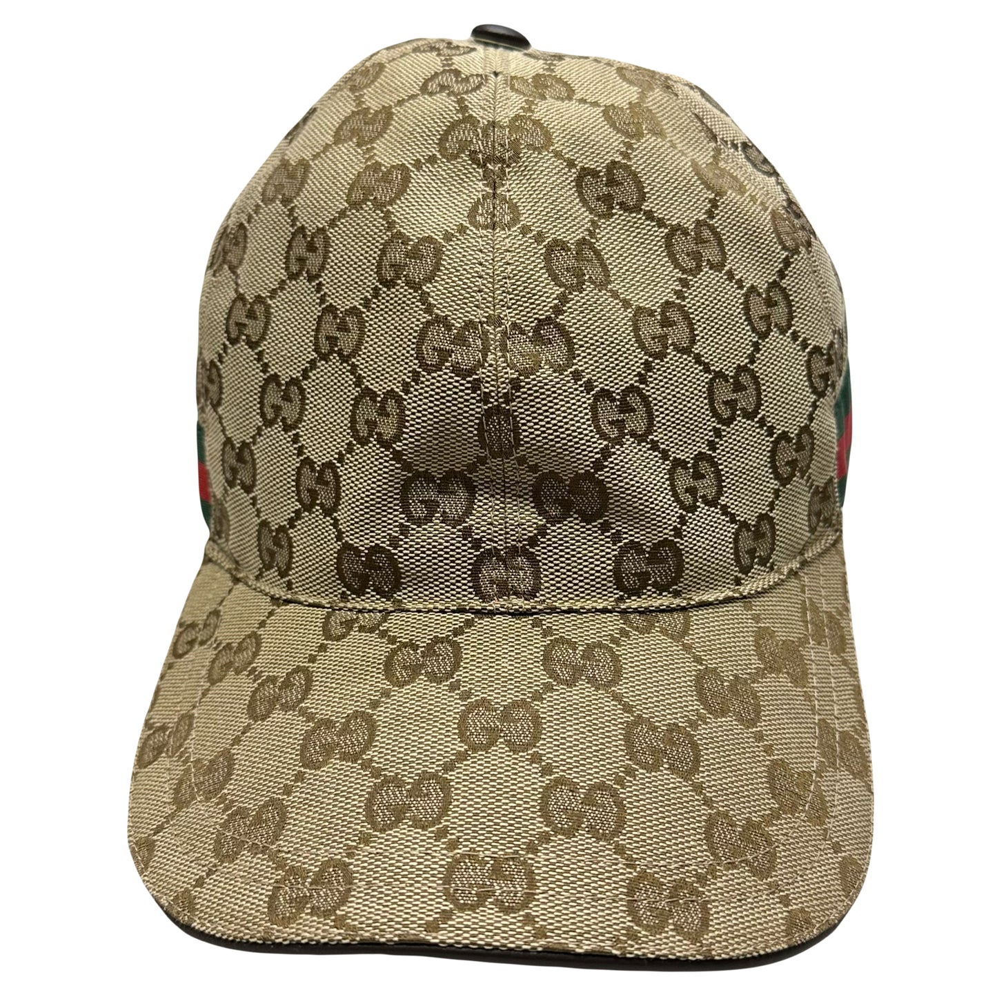 Gucci Monogram Cap In Tan ( S )