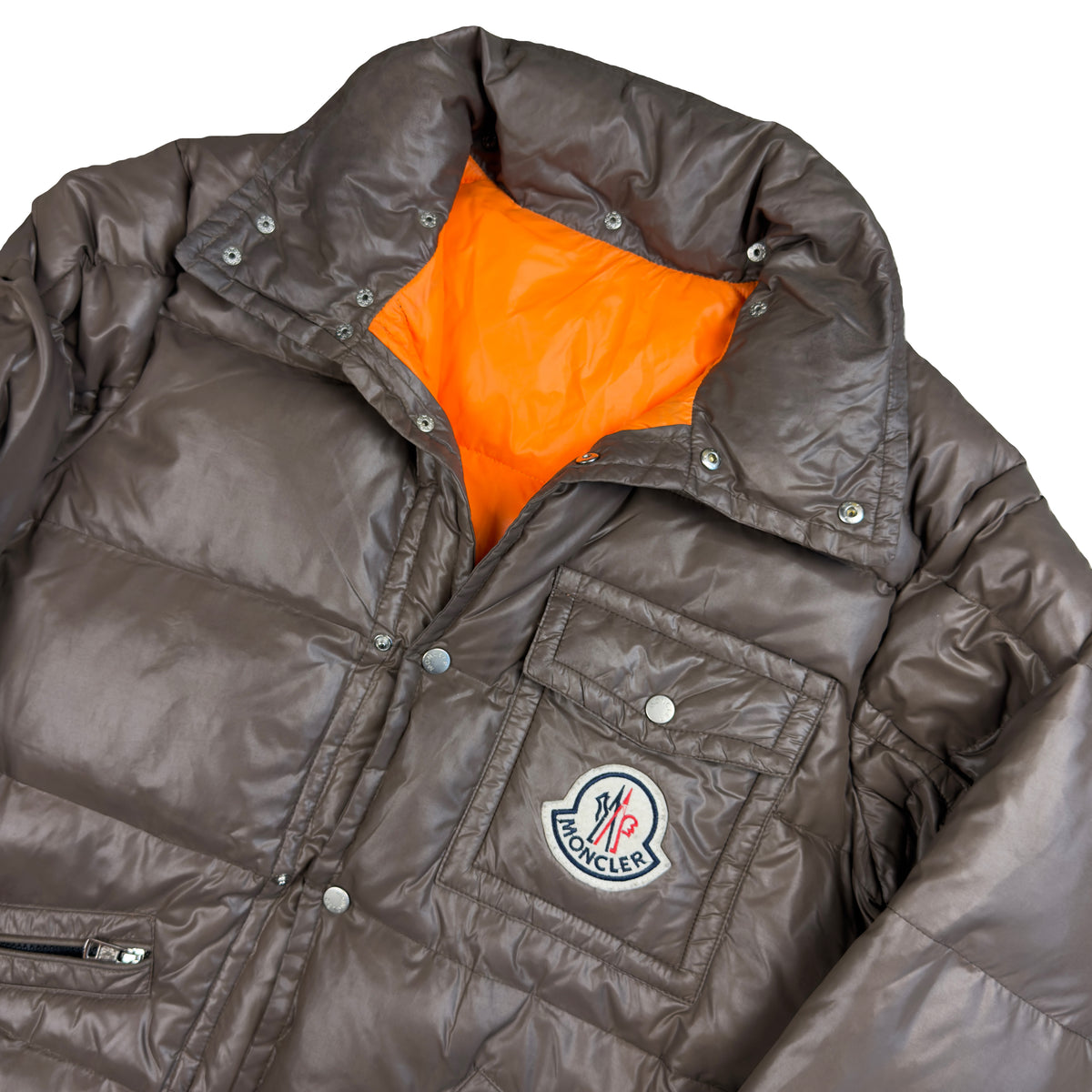 Moncler Puffer Jacket In Brown (L)
