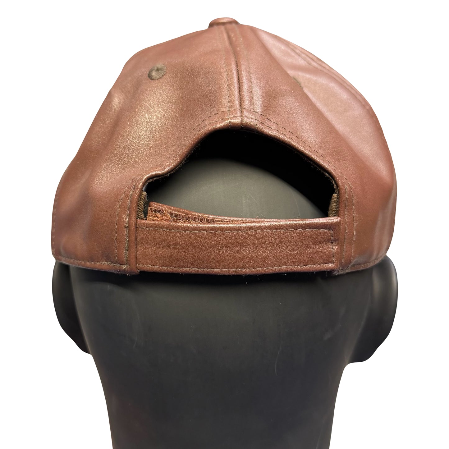 Telfar Embossed Leather Cap In Brown (OS)
