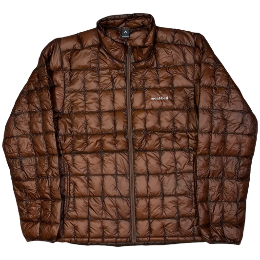 Montbell Plasma 1000 Alpine Down Parka Puffer Jacket In Brown ( L )
