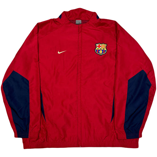 Nike Barcelona 2002/03 Tracksuit Top In Red ( XL ) - 1036 Emporium
