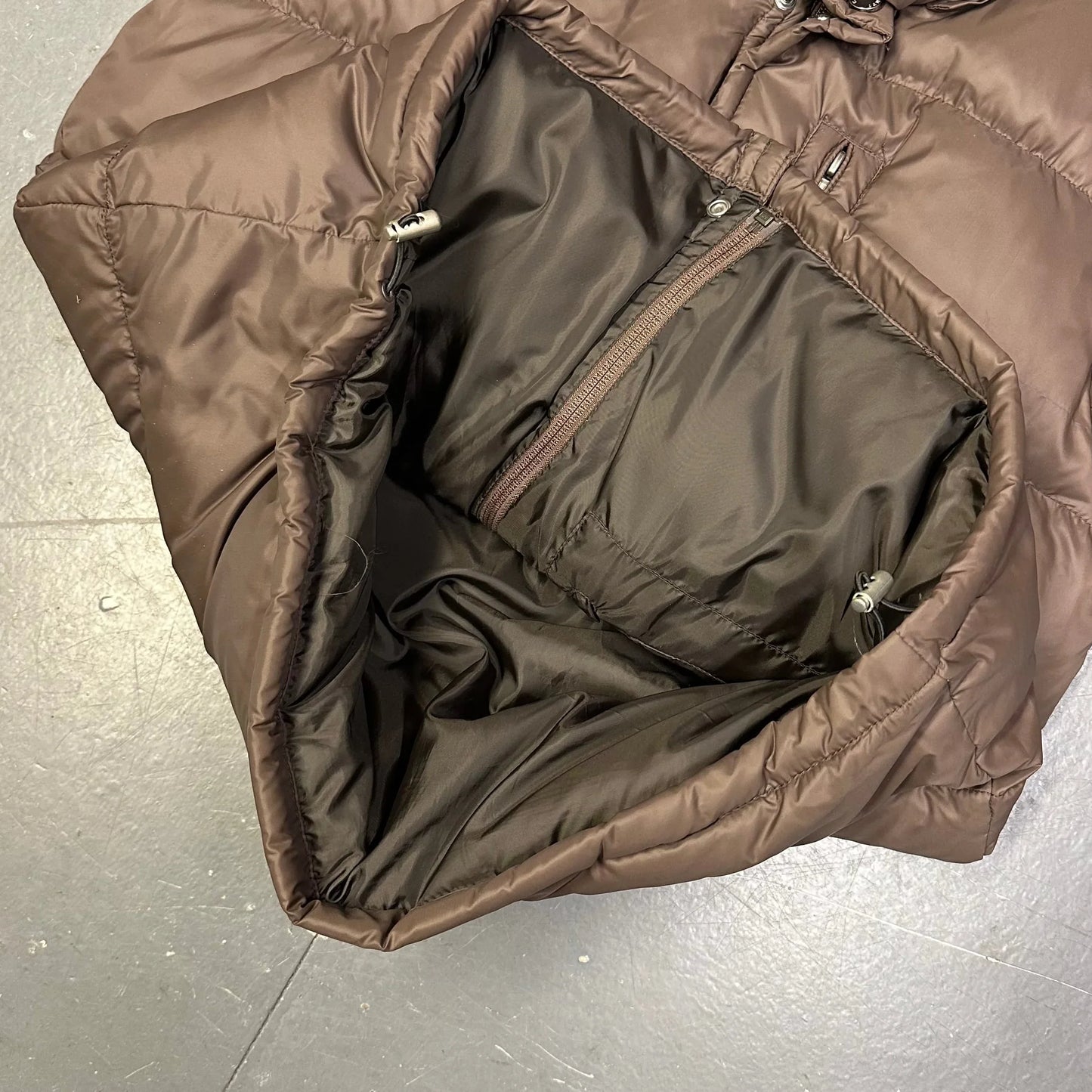 Camp 7 Fur Hood Puffer Jacket In Brown (S)