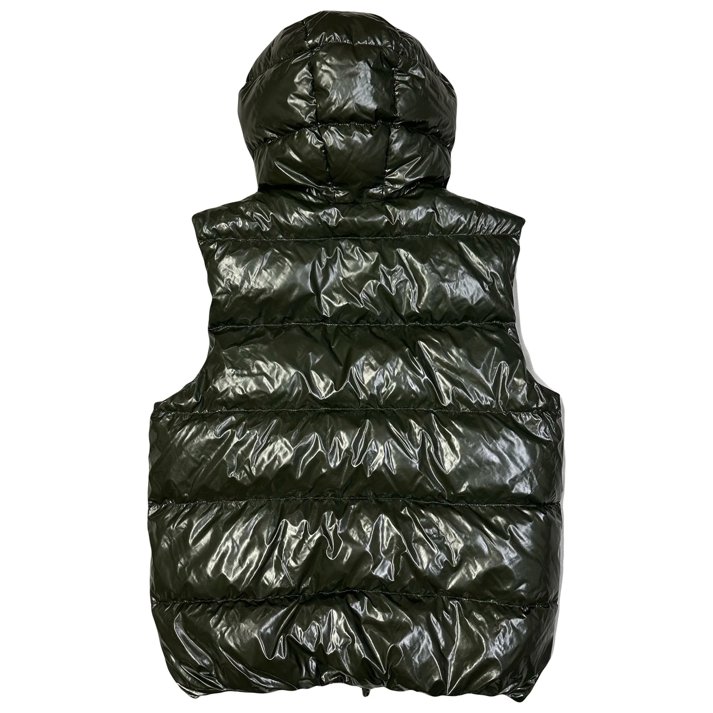 Duvetica Hooded Puffer Gilet In Dark Green (M)