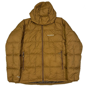 Montbell Square Stitch EX 800 Down Puffer Jacket In Brown ( L )