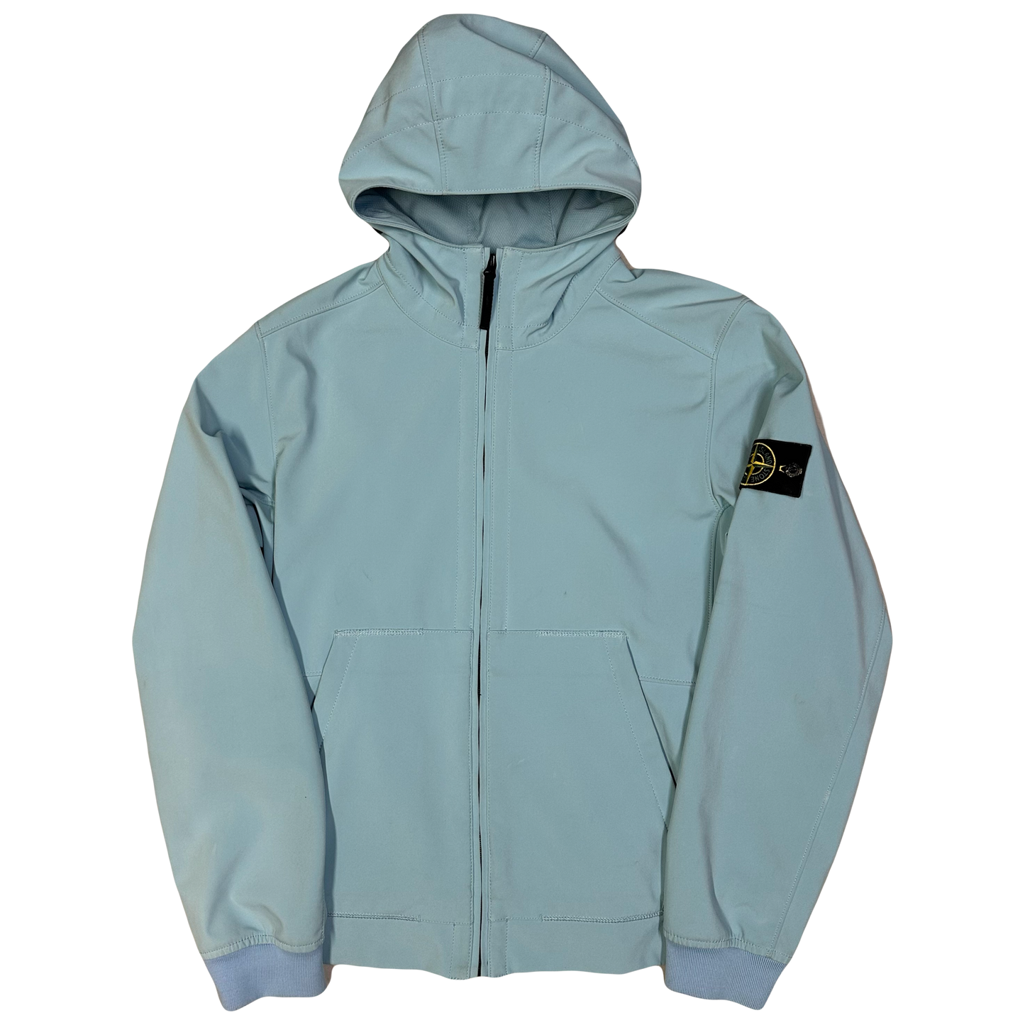 Stone Island Soft Shell Jacket In Baby Blue ( L )