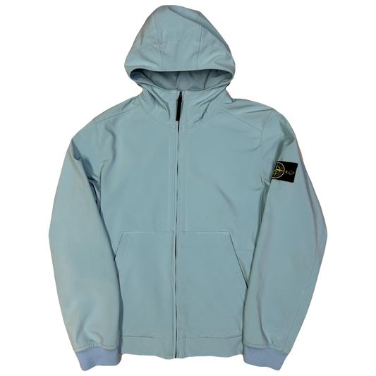 Stone Island Soft Shell Jacket In Baby Blue ( L )