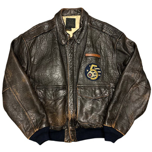 Avirex A-2 Sweetest Of Texas Leather Jacket In Brown ( M )