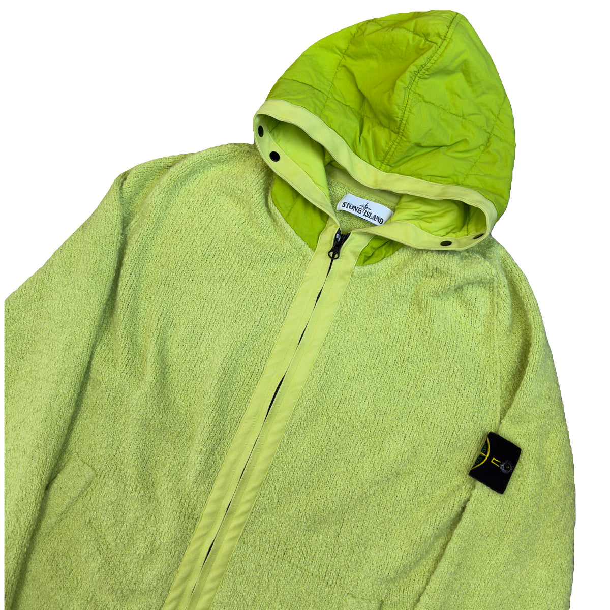 Stone Island AW/19 Knitted Hoodie In Lime Green (L)