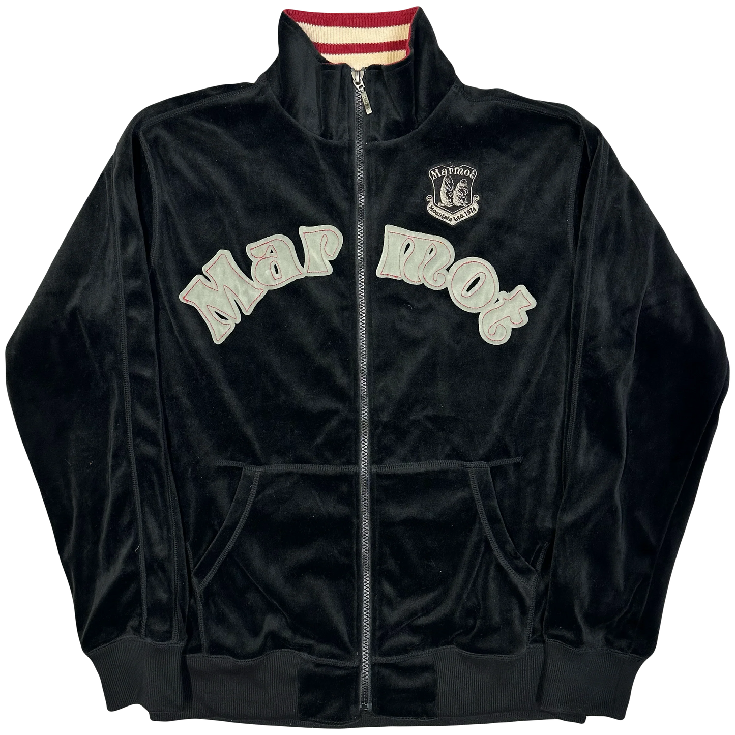 Marmot Velour Zip Up Sweatshirt In Black ( S )