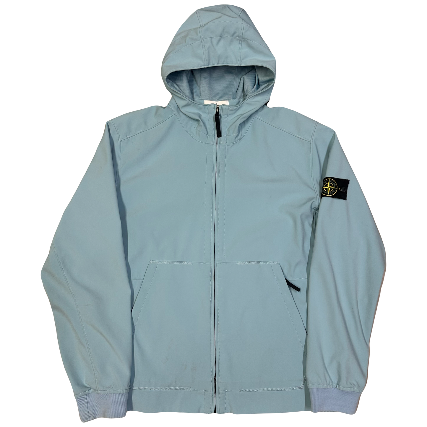 Stone Island Soft Shell Jacket In Baby Blue ( XXL )