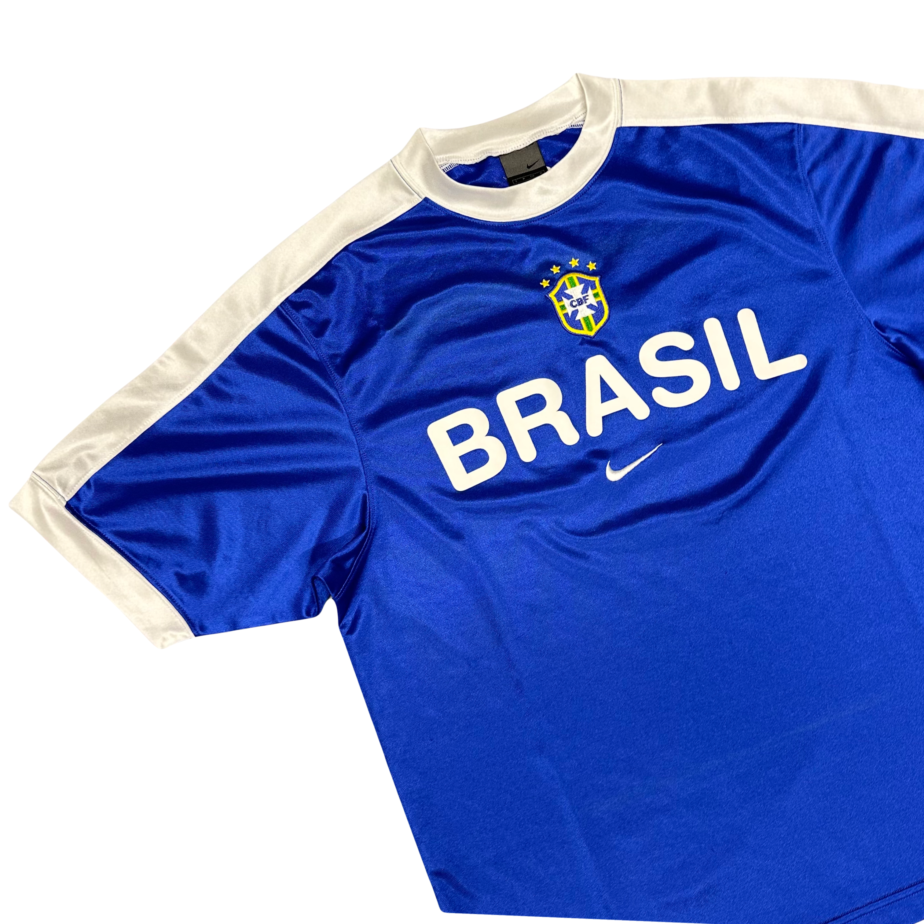 Nike 2002 Brazil Training Shirt In Blue ( L )