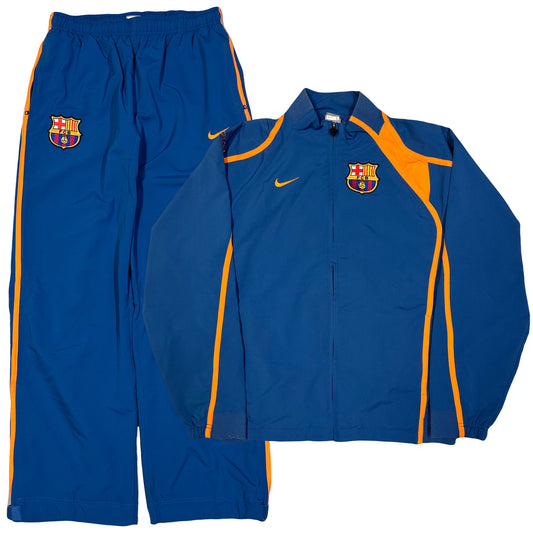 Nike T90 Barcelona 2005/06 Tracksuit In Blue & Orange ( L )