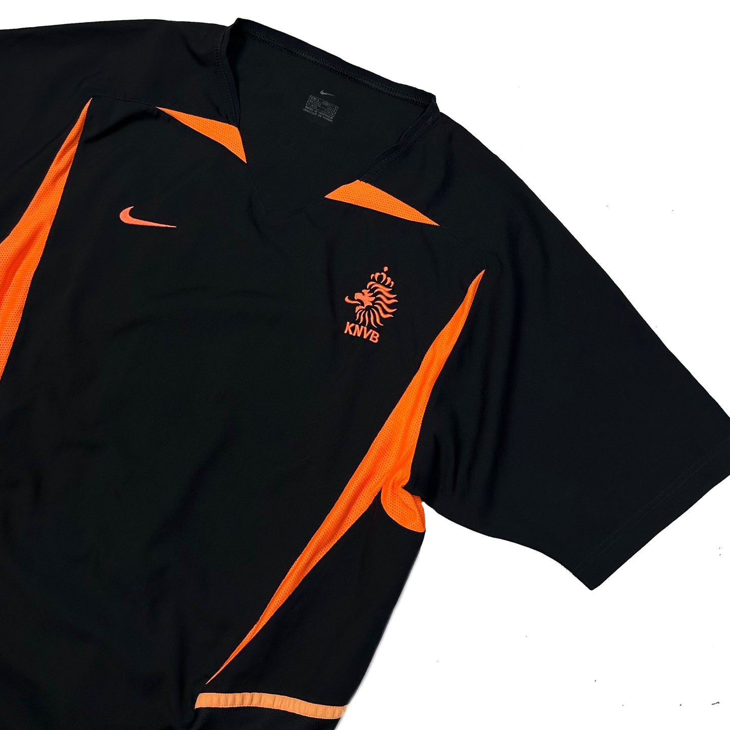 Nike Netherlands 2002 Shirt In Black & Orange ( S )
