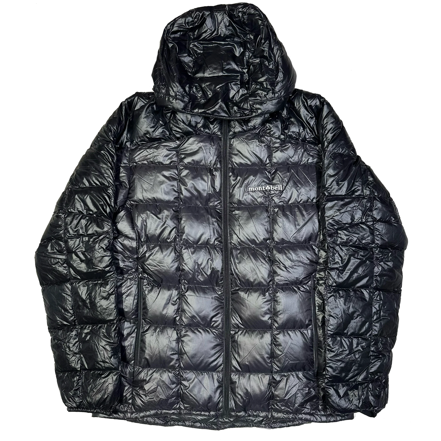 Montbell Superior Down Parka Puffer Jacket In Black & Grey ( L )