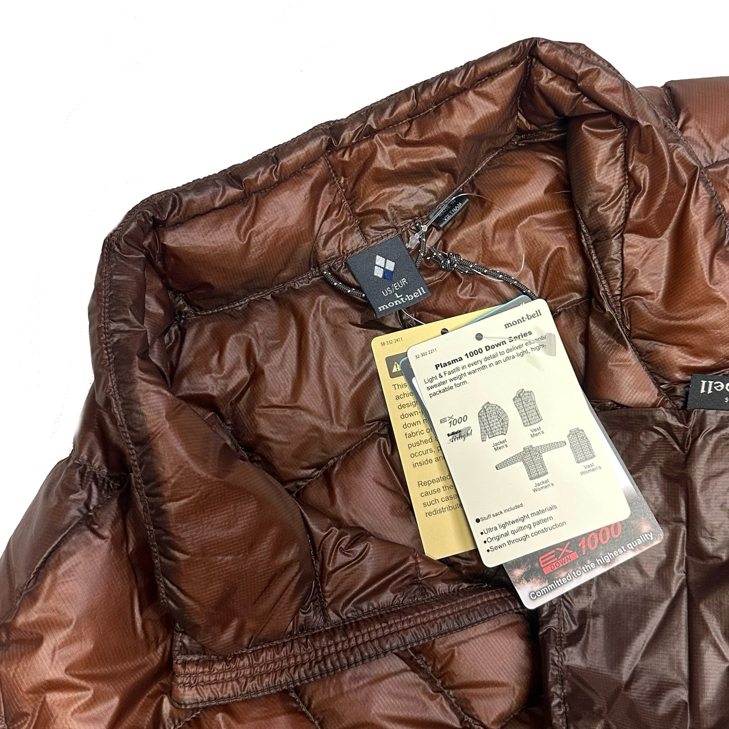Montbell Plasma 1000 Alpine Down Parka Puffer Jacket In Brown (USA/EUR L)