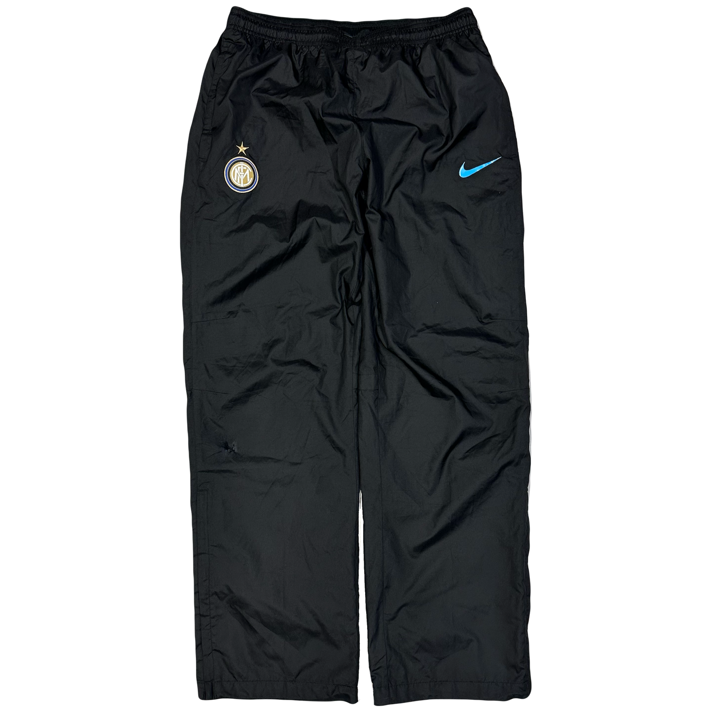 Nike Inter Milan 2010/11 Tracksuit Bottoms In Black & Blue ( M )