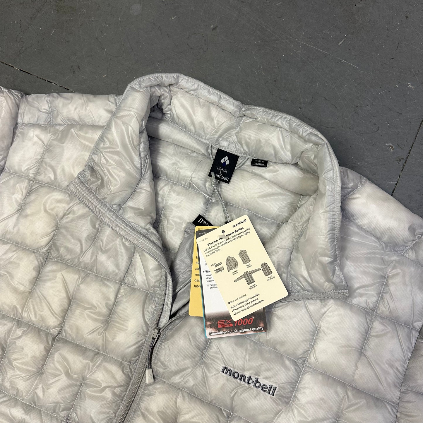 Montbell Plasma 1000 Alpine Down Parka Puffer Jacket In Grey (USA/EUR L)