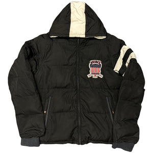 Avirex Spellout Down Puffer Jacket In Black ( XL )