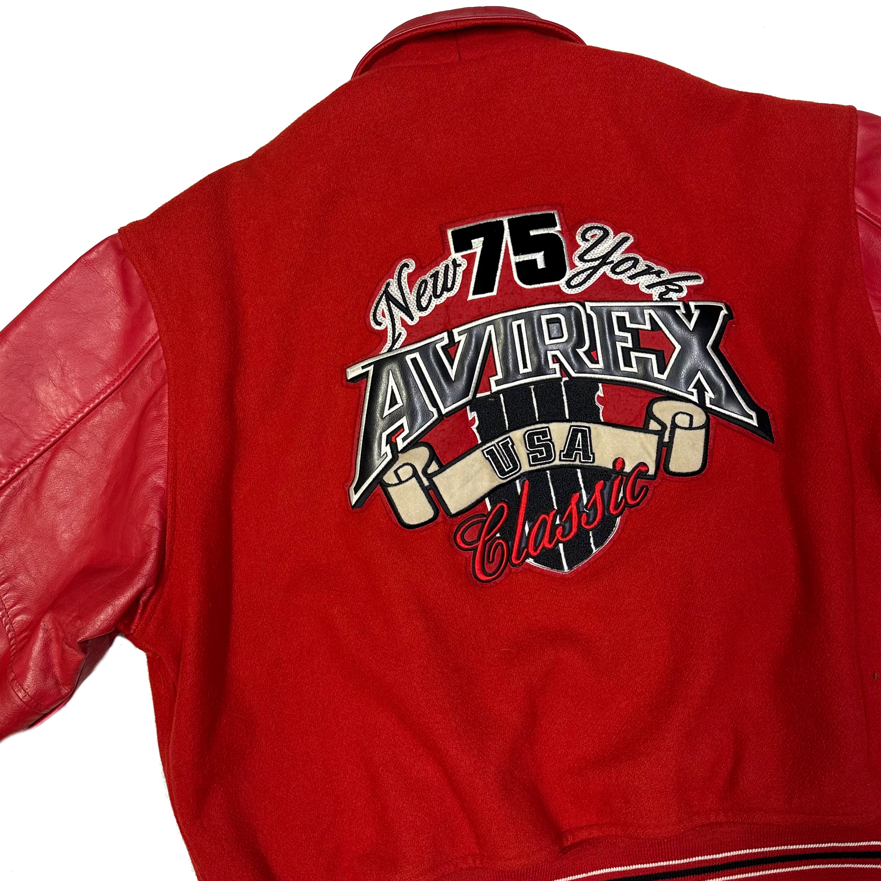 ARCHIVE Avirex New York Varsity Wool & Leather Jacket ( XXL )