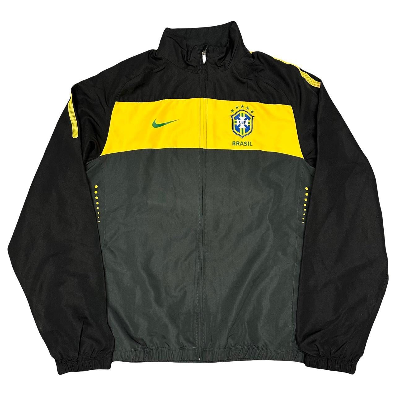 Nike Brazil 2010/11 Tracksuit In Black, Yellow & Grey ( L )