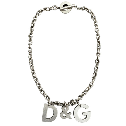 Dolce & Gabbana Steel Spellout Chain Necklace