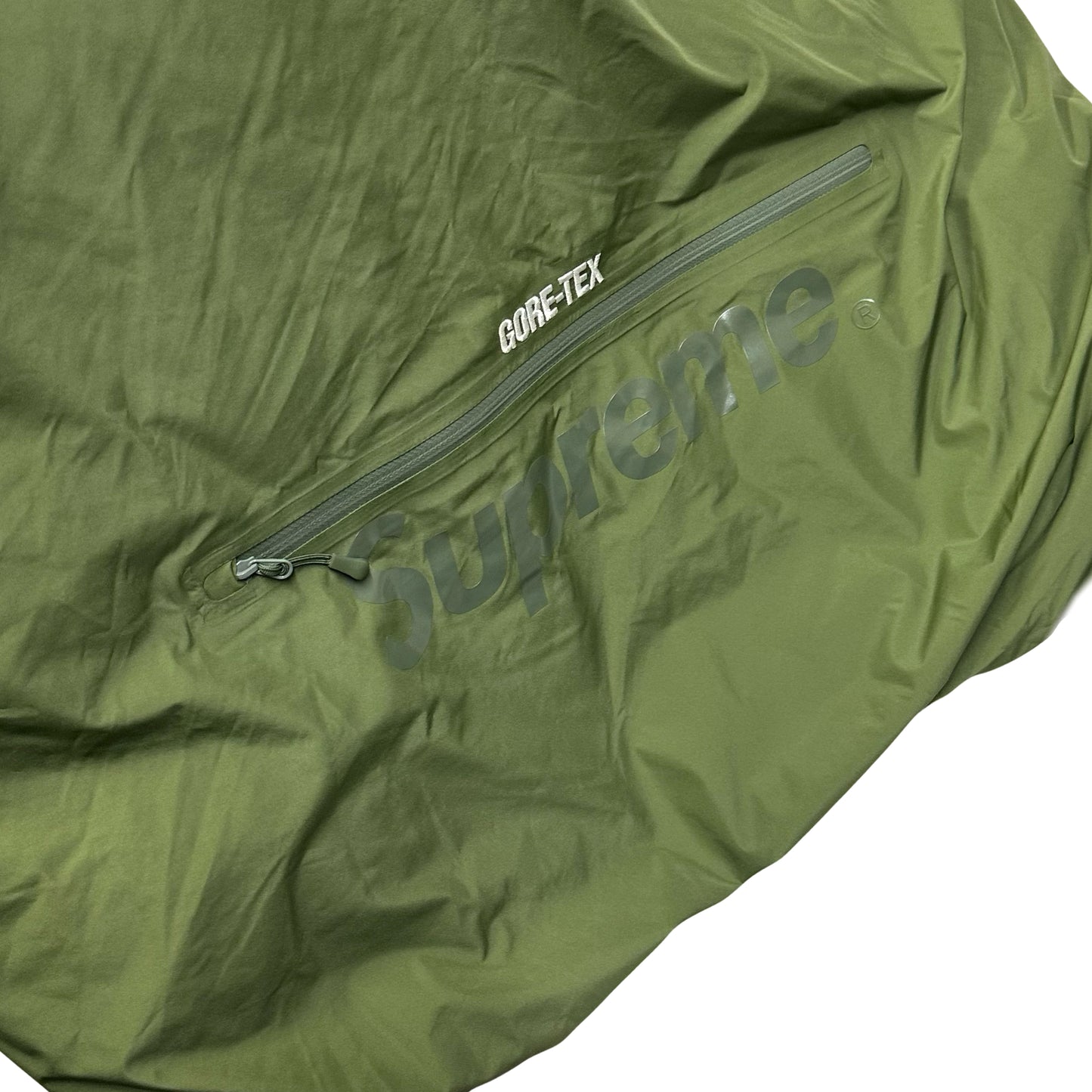 Supreme Gore-Tex Down Puffer Jacket In Olive Green ( L )
