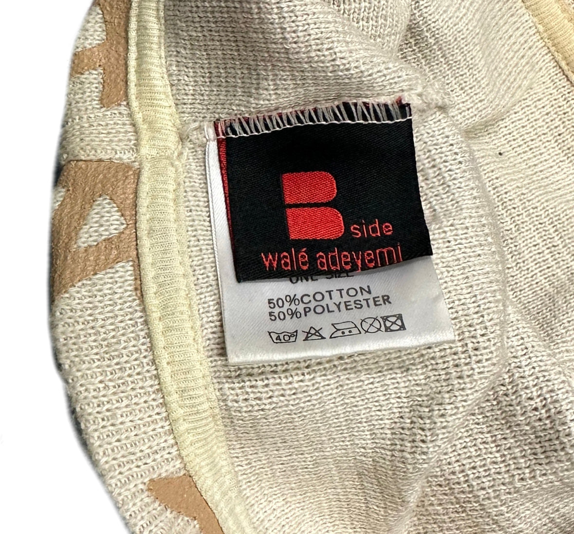 Walé Adeyemi Monogram Beanie In Beige ( OS )